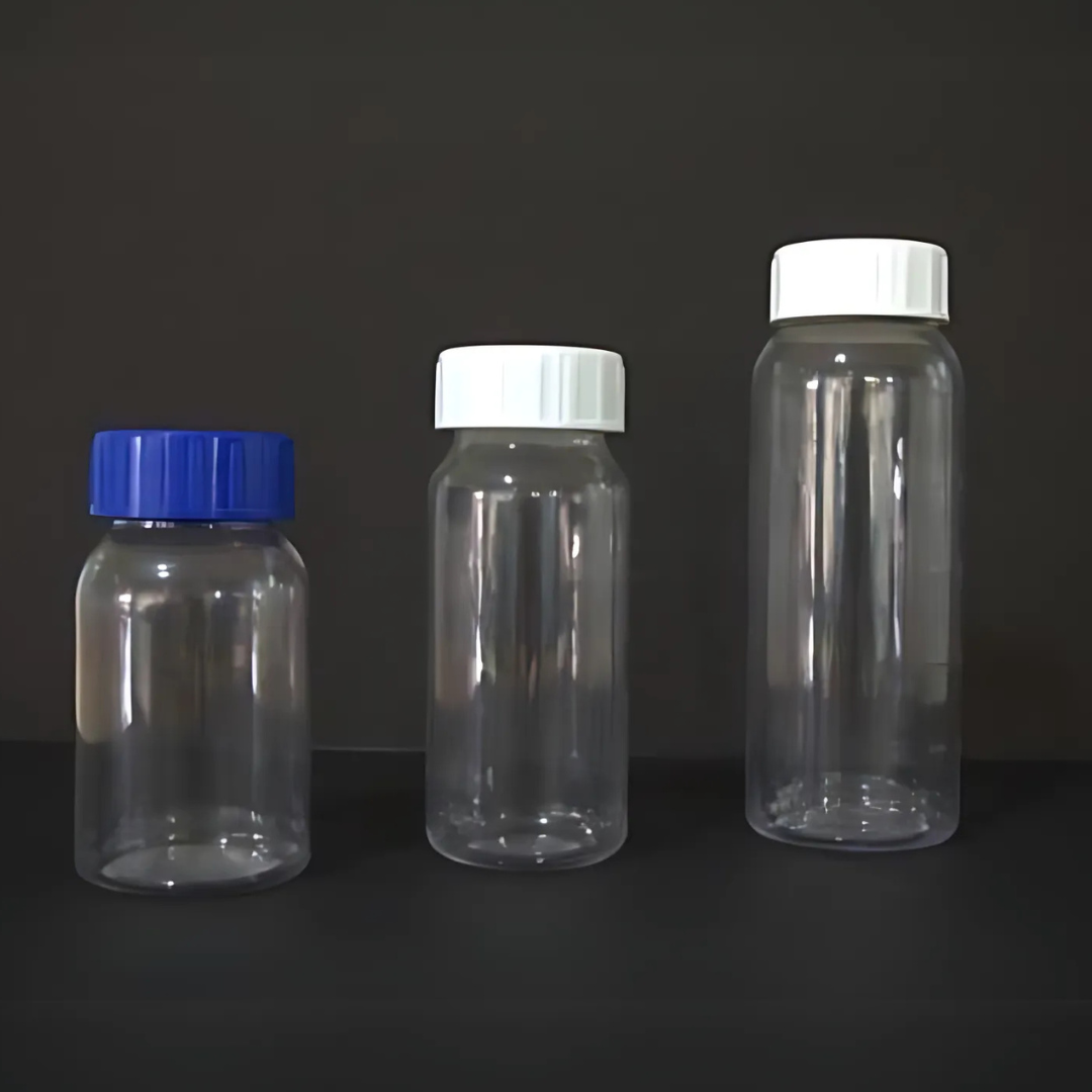 Polycarbonate Bottle with Blue and White Cap